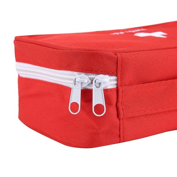 Valkoinen ulkomatkalääkepakkaus Ensiapupakkaus Lääkkeiden säilytyslaukkujen hätäpakkaukset (pussi tyhjä) Red