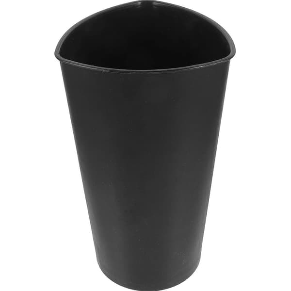 Robuste plastbaljer ideelle til kontor- og altanblomster Sort Black 33x19cm