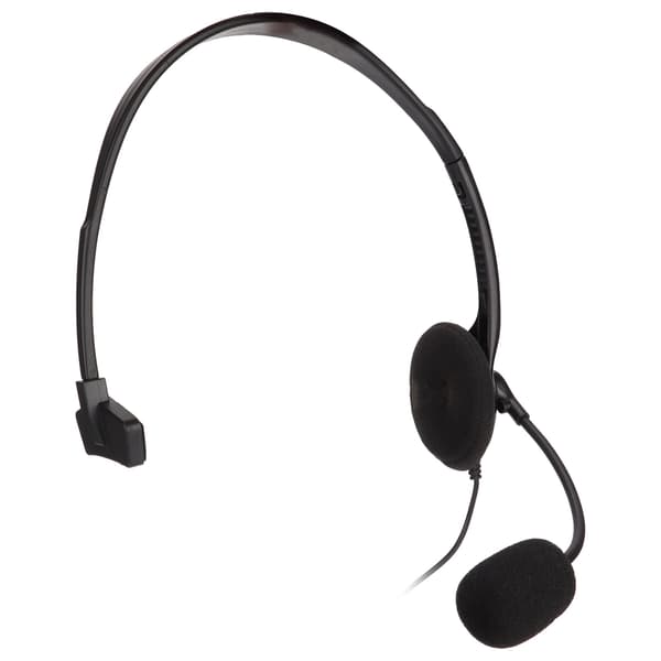 Justerbart headset för ljudreducering med ett öra för datorer - Svart