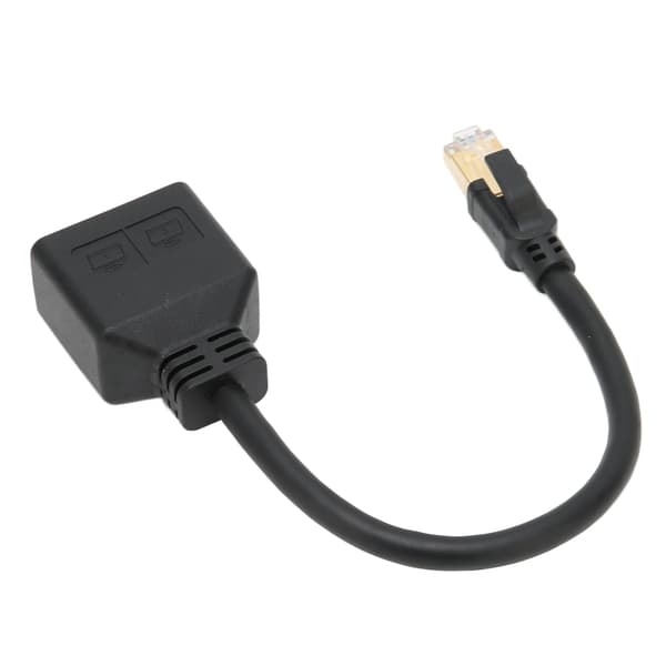 Ethernet-adapterkabelforlengelse - 2-portsdeler for hjemmekontoret