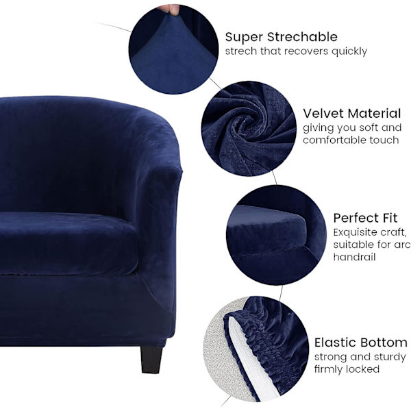 2-stykke badestolsbetræk, 2 i 1 Design til Stretch Velvet