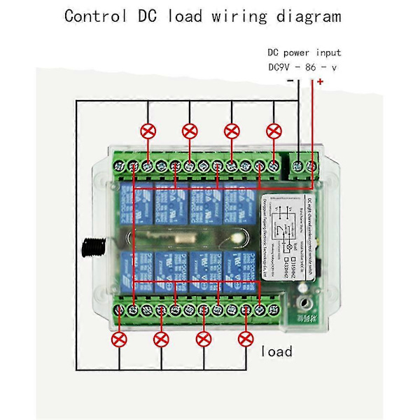 【BQ】8-channel Wireless RF Remote Control Switch DC 9-72V Remote Control Wireless Remote Motor Control Switch As Shown
