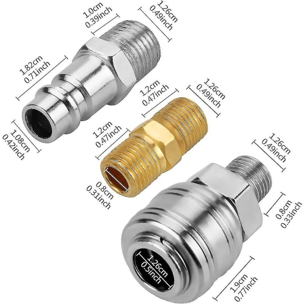 Lufttryksregulator trevejsventil 175psi 12bar 1/4 tomme lufttryksmålerregulator til kompressor (ny 3-vejsventil)