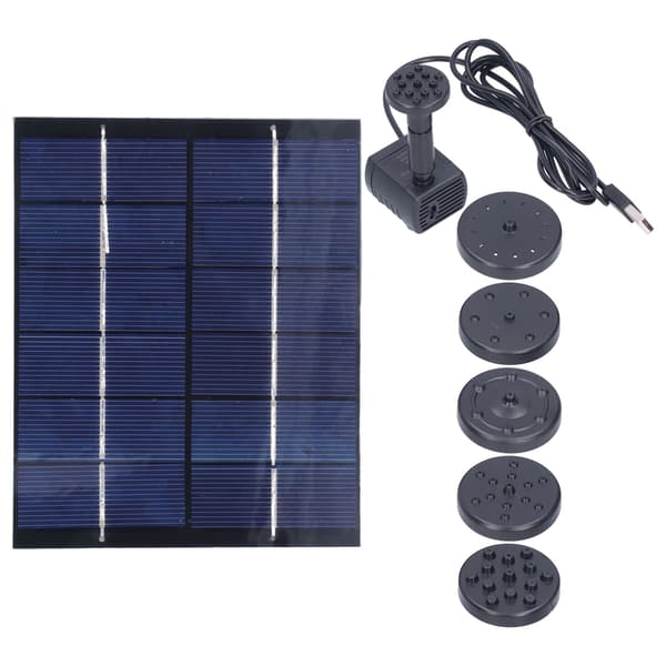 2W Solfontän med Panel Vattenpump Solpanel Kit för Utomhus Landskap Damm Dekor