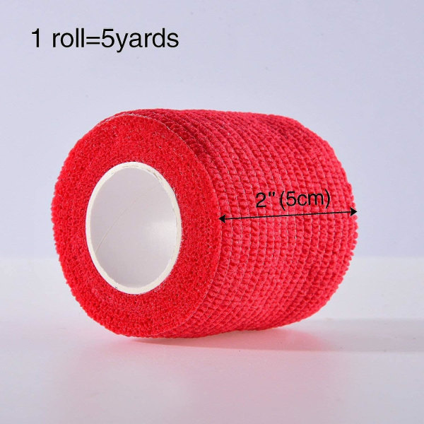 12 stykker selvklebende bandasje wrap stretch selvklebende tape for sport, håndledd