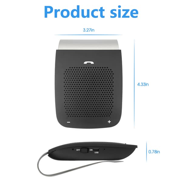 【BQ】Bluetooth högtalartelefon för bil, handsfree, solskydd