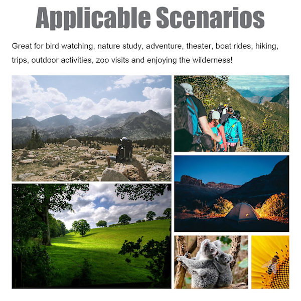 Kiikarit suurennuslasilla ja kompassilla lapsille 8x21 | Set 4-vuotiaille pojille ja tytöille