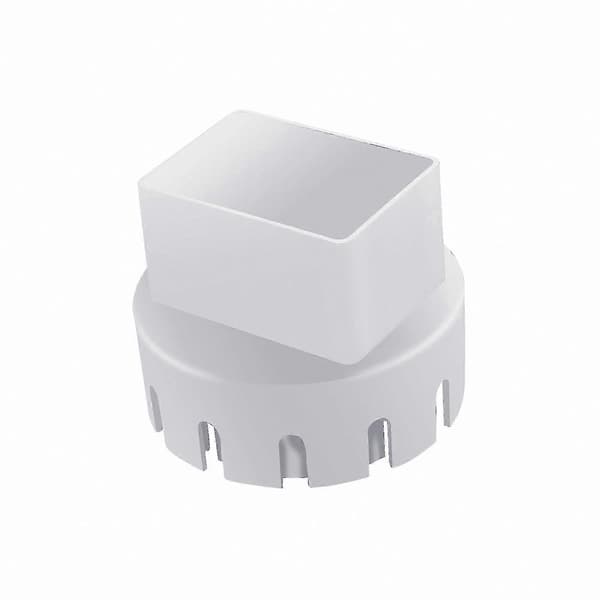 2\" x 3\" nedløbsrørsadapter, 3' x 4' nedløbsrørskobling til have White 3*4inch