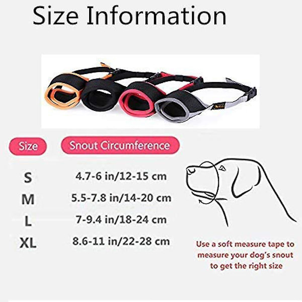 Mjuk hund munkorg Anti-biting Barking Mesh Andas husdjur cover Red M