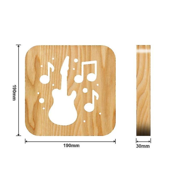 Led Carving Usb-gitarrmønster T1877w