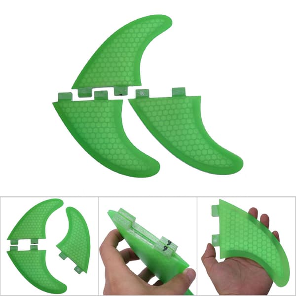 Gröna FCS Thruster Surfbräda Fenor Future G7