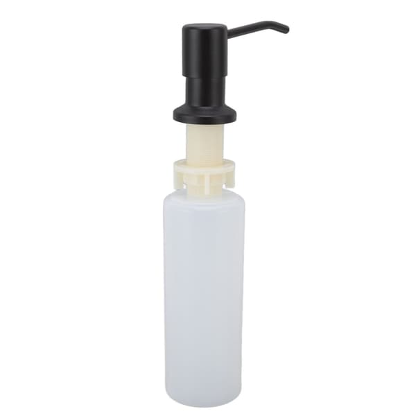 300 ml køkkenvask sæbedispenser i rustfrit stål, 360 graders rotation, multifunktionel sort