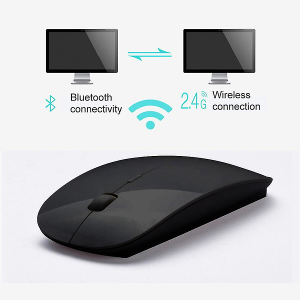 Bluetooth 5.0 + 2.4g trådløs Dual Mode-mus 1600 Dpi bærbar