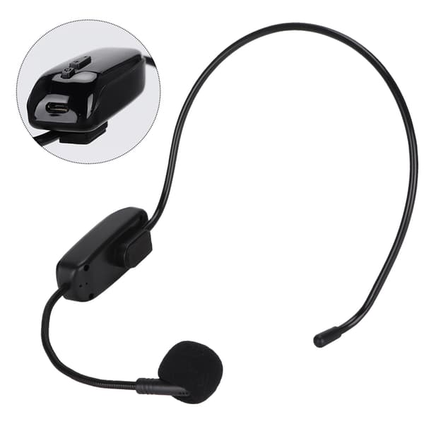Trådløs UHF-headsetmikrofon til undervisning, møder og rejseguider
