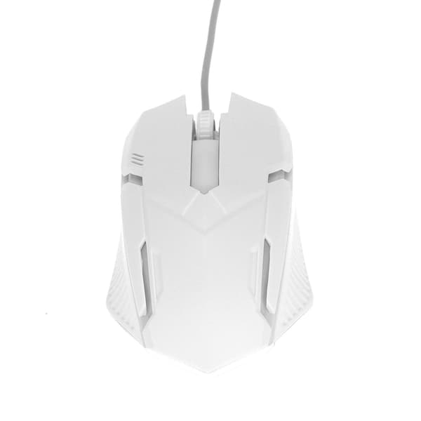 Ergonomisk baggrundsbelyst USB-mus til Macbook, Laptop, PC - Hvid