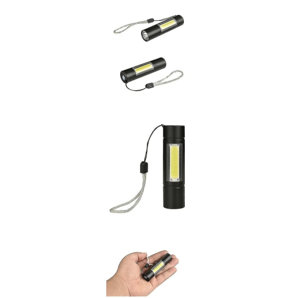 Hhcx-xanes 1518 Xpe+cob 2lights 1000lumens 3modes Usb Rechargeable Brightness Edc Led Flashlight Suit