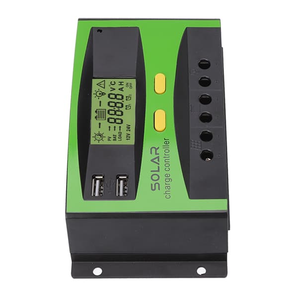 12V 24V PWM Solar Charge Controller Dobbelt USB LCD Display 30A 360W 12V 720W 24V til Hjemmehave