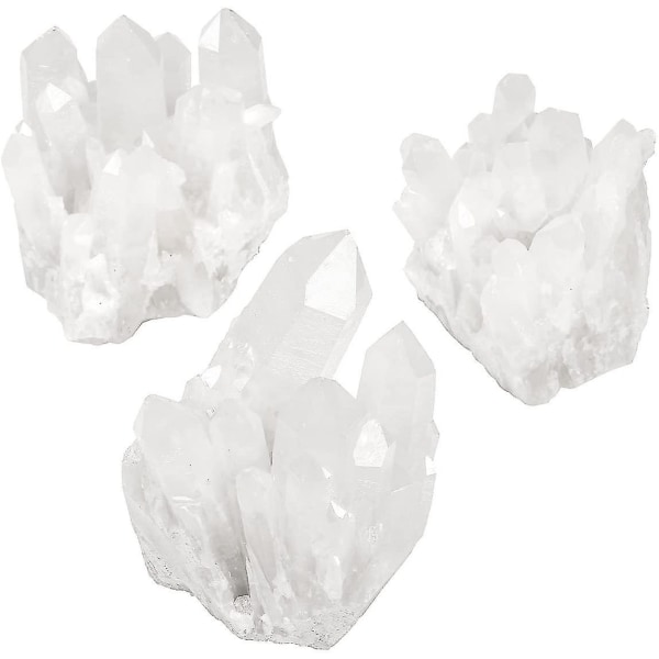 Healing Rock Crystal Clear Quartz Cluster Mineral Geode Druzy Specimen 1,85-3,5 (hvit Crystal Quartz Cluster)
