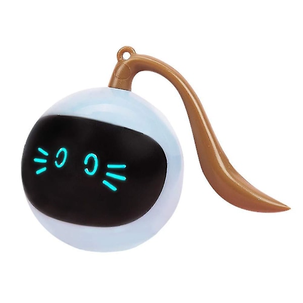 Cat Toy Pet Electric Intelligent Interactive Cat Toy Ball 360-graders automatiskt roterande jaktleksak Blue