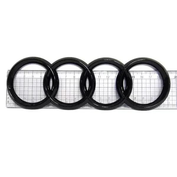 Blank Sort Bagagerumslåg Bagagerumsring Emblem til Audi A3 A4 S4 A5 A6 S 192x62mm