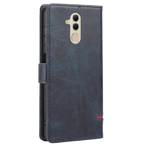 【BQ】Classic Leather Wallet Case for Huawei Mate 20 Lite Blue