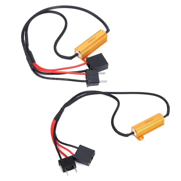 2 stk. H7 LED Decoder 50W 6ohm Belastningsmodstand Flash Fejlfri Annullerer til Bil Forlygte Blinklys