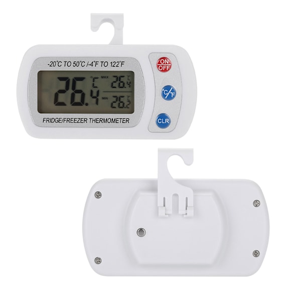 Stor LCD Digital Termometer for Kjøleskap og Frysere med Justerbar Stativ/Henger