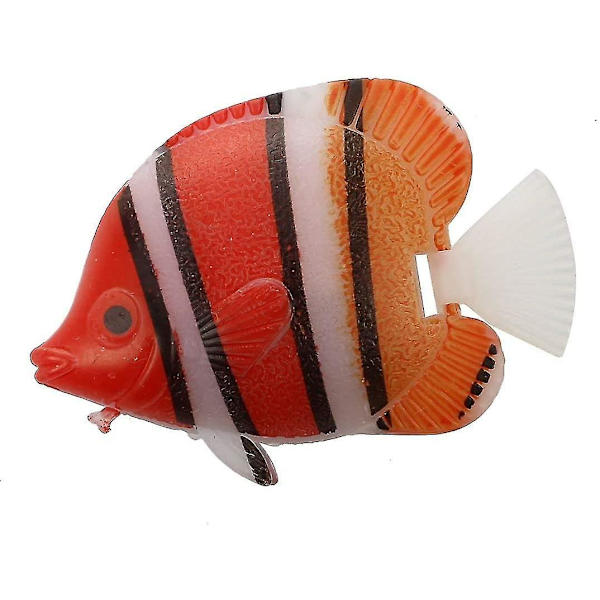 10 stk Flytende kunstig dekorasjon Fisk Dekorativ akvarium fisketank forsyninger tilfeldig farge