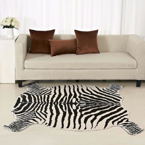 Zebra/ko ged trykt tæppe Velvet imiteret læder tæpper