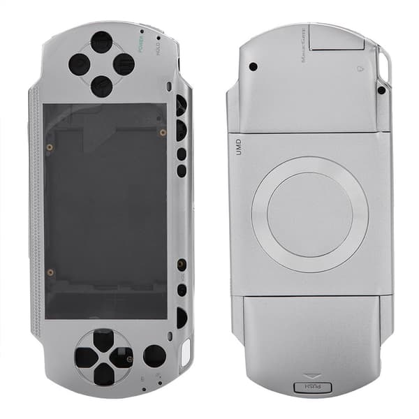 PSP 1000 Full Shell hölje Set med knappar - Silver