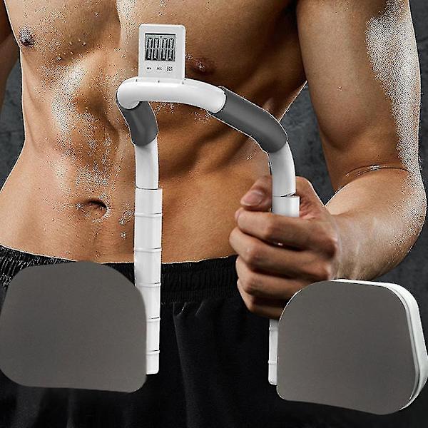Planktrainers för magkärnor Styrketräning med timing LCD-skärm Plank Support Trainers White