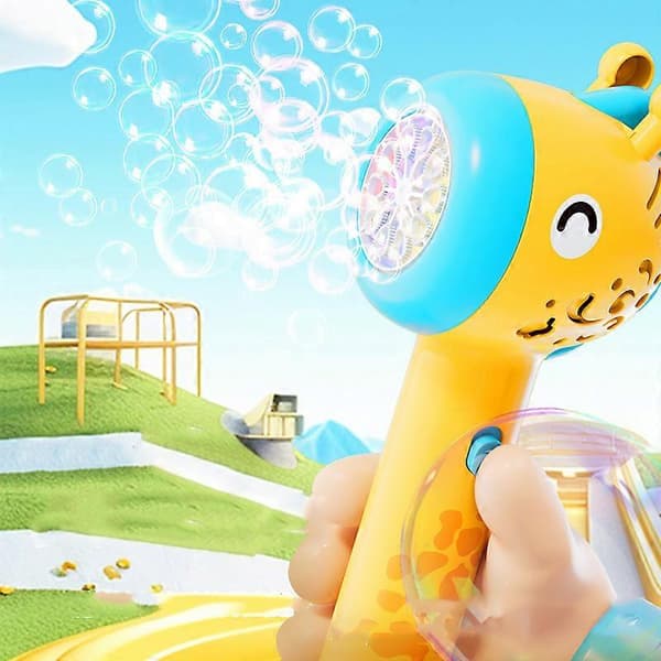 Automatisk boblemaskinelegetøj - Lysende hjorteboblepuster til børn Giraffe bubble wand
