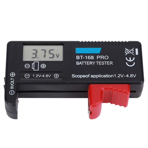 BT 168PRO Digital LCD Batteritester 1.2V til 4.8V Lille Knapcelle Batteritjekker