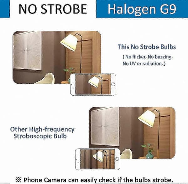 10-pack dimbara G9 halogenlampor, 28W 230V 370LM 2700K varmvit belysning