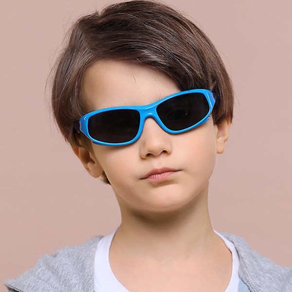 Polarized Kids Sunglasses Classic Square Rubber Flexible Shades(colors Random Delivery)