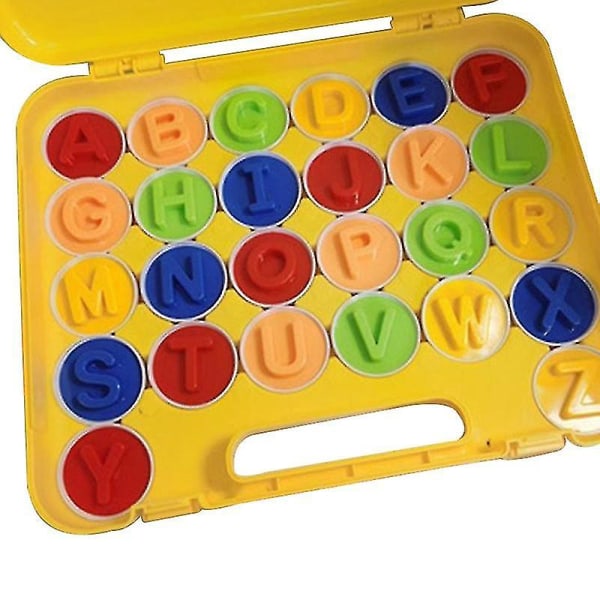 Matchande ägg 26st Abc Alphabet Color Recinition Sorter Pussel Påsk Travel Bingo Game
