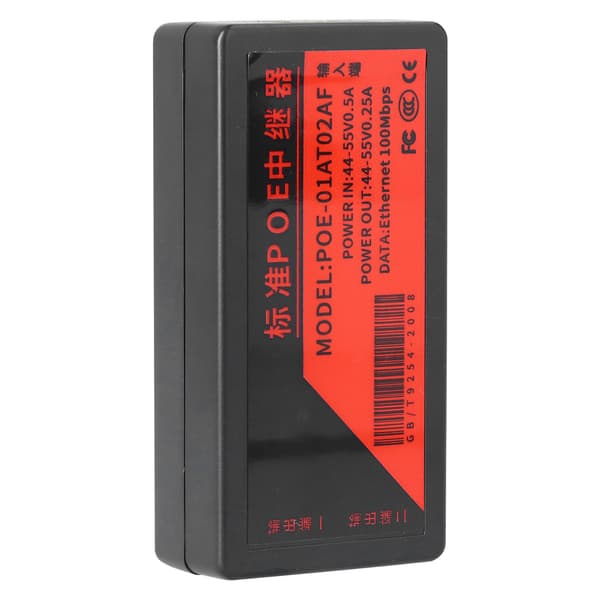POE Repeater 100Mbps Netværksforlænger Kamera Adapter Splitter 8.8x4.2x2cm
