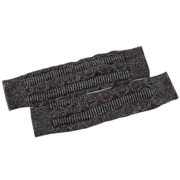 Naisten pitkät neulotut käsineet Sormettomat lapaset Käsivarrenlämmitin Paksu Thermal Dark Gray