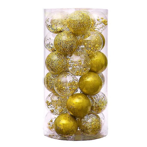 24st/60mm Julgran Ball Hänge Ornament Ornament Party Guld Gold