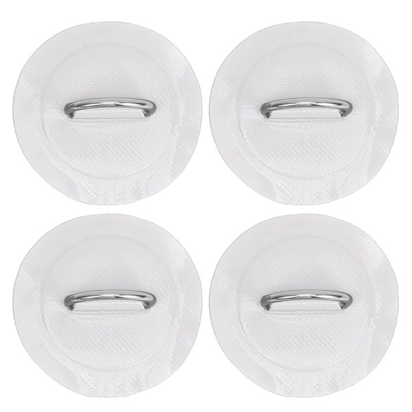 4st Uppblåsbar Båt Kajak D Ring Pad Patch Marin Fast Spänne Elastisk Bungee Snöre Vit