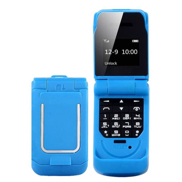 Ultraliten Bluetooth Dialer med 0,66 tums skärm - Mini Flip Mobiltelefon