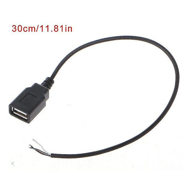 Usb 2.0 Type A Hunn Jack 4-leder Data Charge Power Pigtail-kabel-kontakt gjør det selv