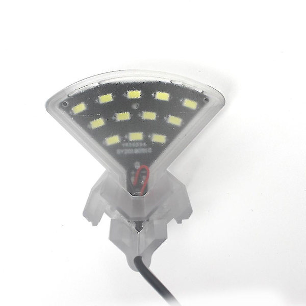 Akvarium Led Fan-formet klemmelampe med 8 stk High Light