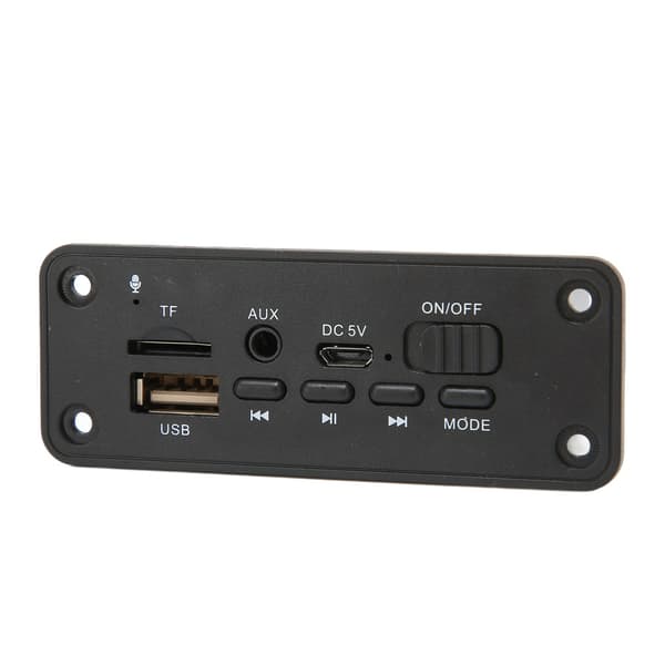 Bluetooth MP3 Dekoderkort 2 X 3W Multifunktionel Bluetooth 5.0 Modulafspiller til MP3-afspiller Sort