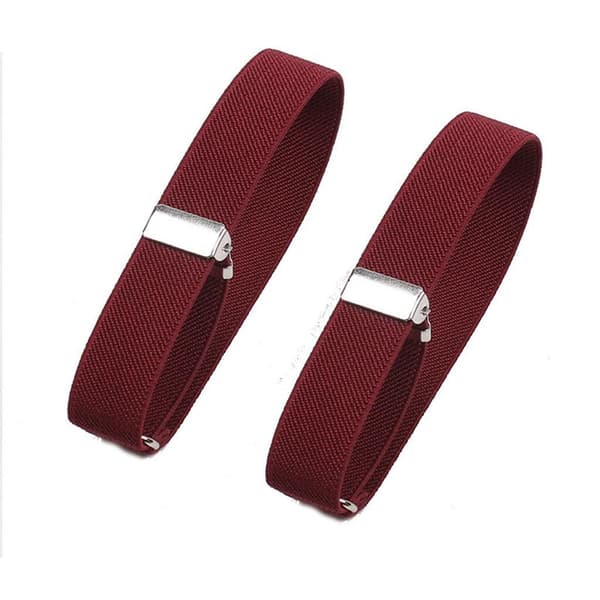 【BQ】1/2/3/5 2 delar mode herrskjorta ärmhållare elastisk röd 2x32cm 5Set 5Set Red 2x32cm