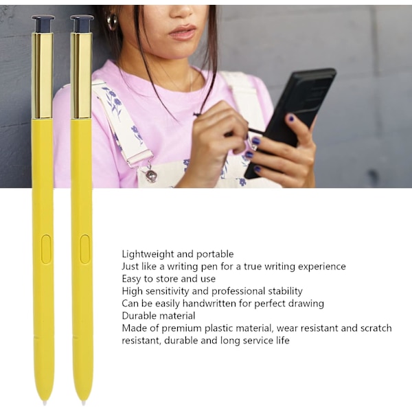 2-pack utbytes Stylus Pennor för Galaxy Note 9, S Touch Pen Stylus Pen