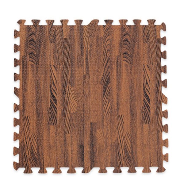 Eva Foam Golv Kakel Trä Grain Pussel Golv Matta Baby toddler 60 x1.0cm Dark wood grain