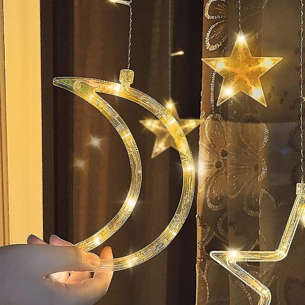 Solar Star Moon String Lights kaukosäätimellä 8