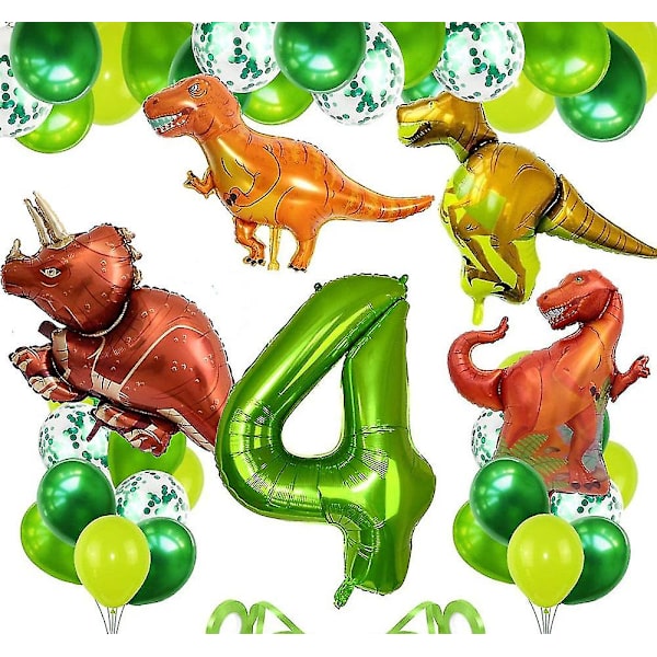 Dinosaur Foil Balloon taustakoriste syntymäpäiväjuhlatarvikkeet (numero 1) 31 kpl color 4