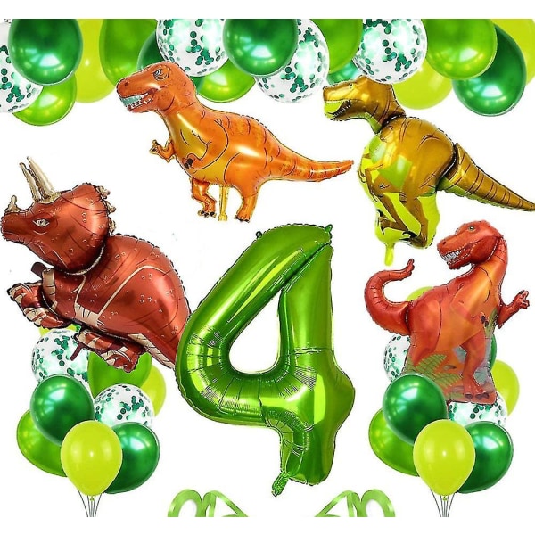 Dinosaur Folie Ballon Baggrundsdekoration Fødselsdagsfest tilbehør (nummer 1) 31 stk. color 4